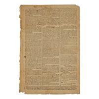 [American Revolution] A Fine Patriot Newspaper with a Paul Revere Masthead, Printing the Final Sections of the 1776 American Articles of War, Passed by Congress on September 20, 1776