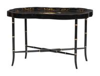 An English Black Lacquer Tray Table