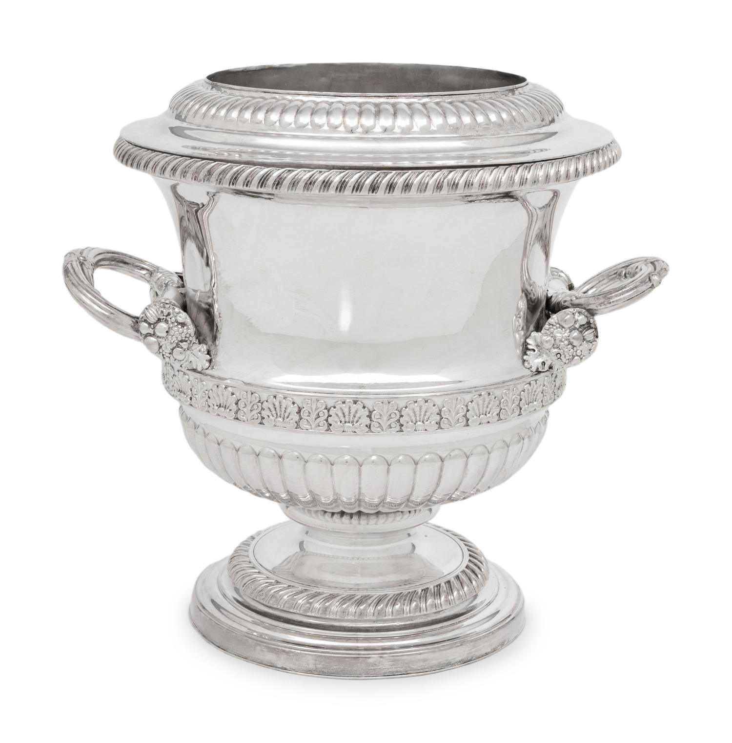 An English Silver-Plate Wine Cooler