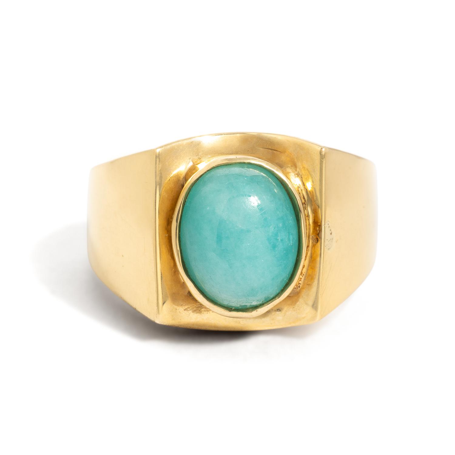 YELLOW GOLD AND TOURMALINE RING