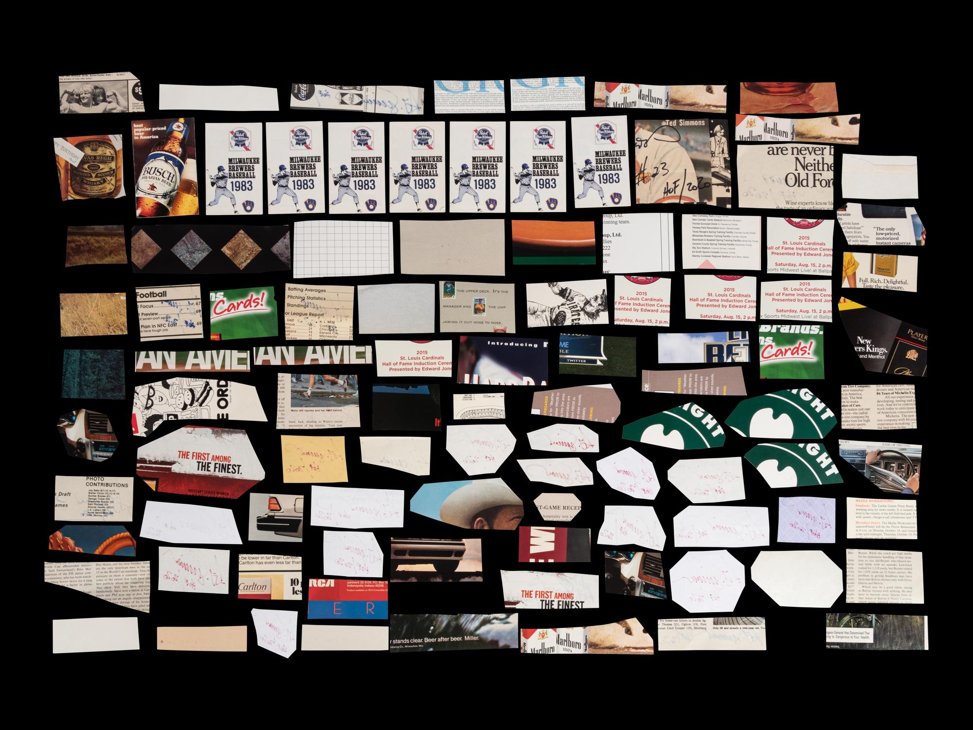 A Group of 100 Signed Autograph Cuts from the Collection of Baseball Hall of Famer Ted Simmons