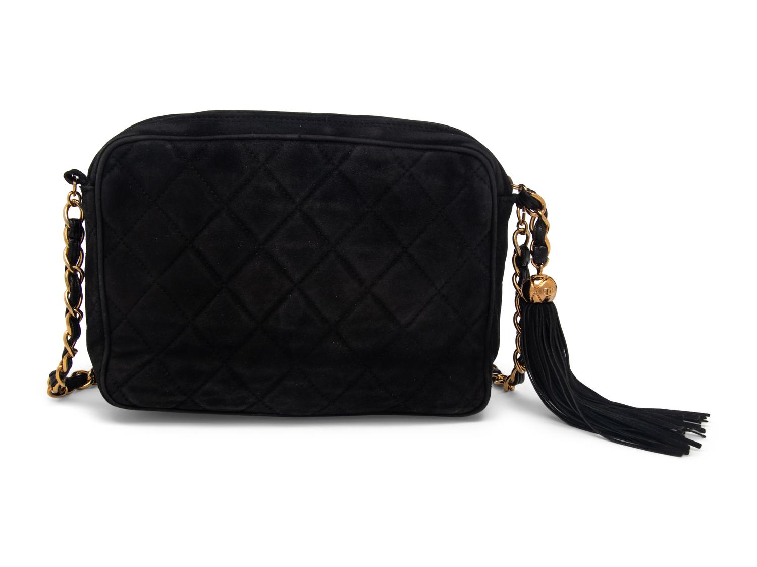 Chanel Black Suede Camera Bag