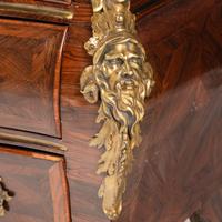 A Louis XV Gilt Bronze Mounted Marble-Top Kingwood Commode