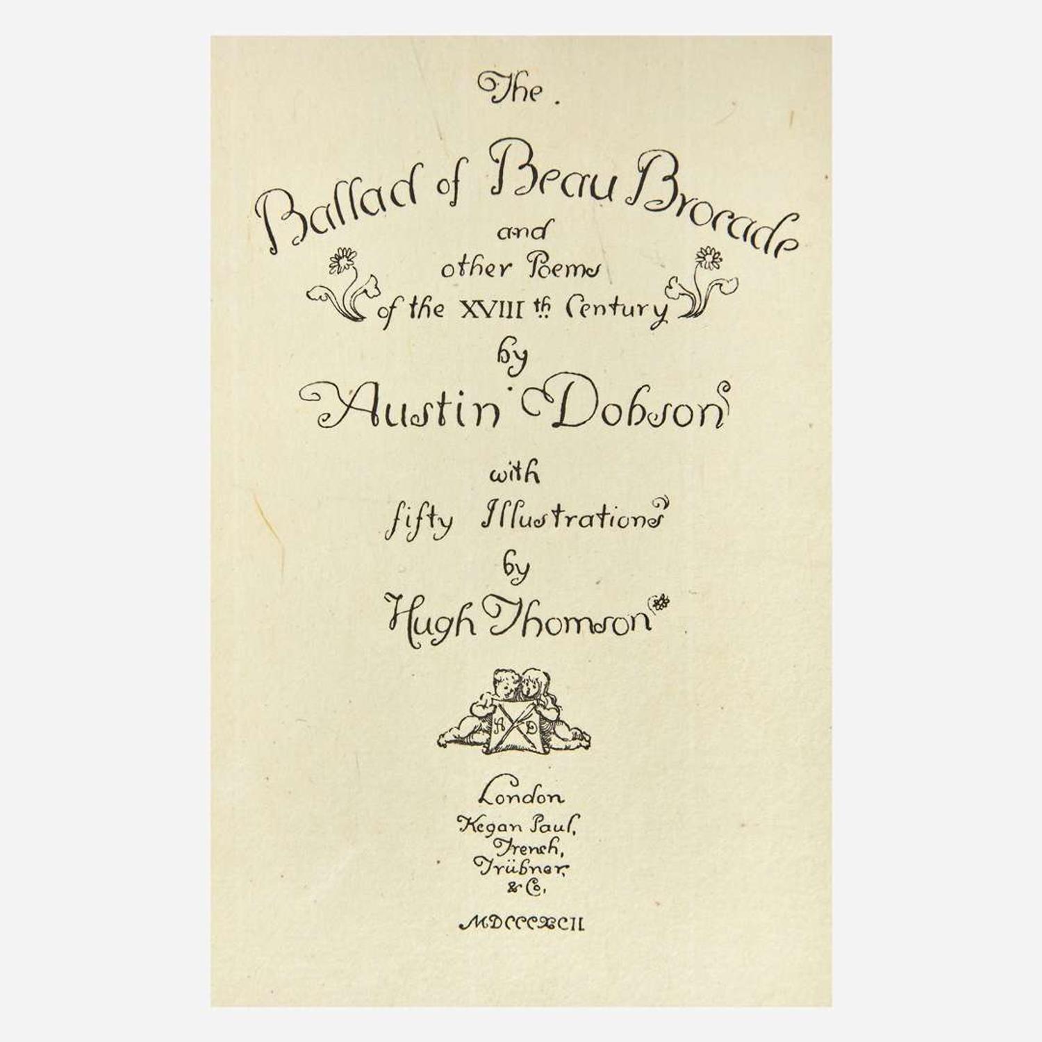 [Fine Bindings] [Bennett] Dobson, Austin The Ballad of Beau Brocade and other Poems of the XVIIIth Century