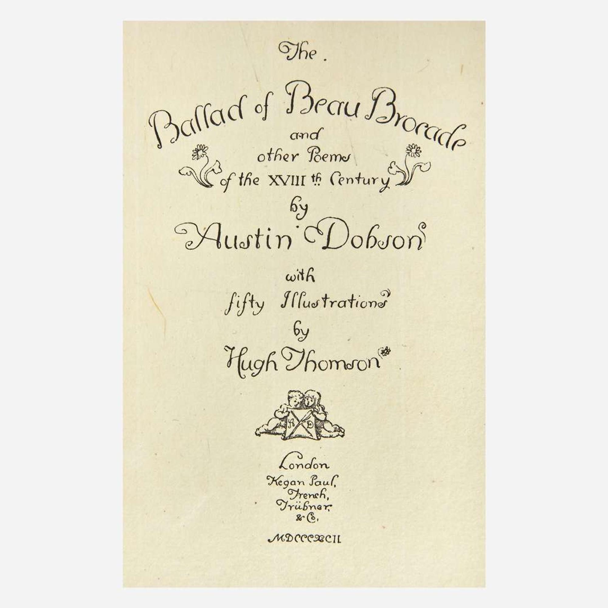 [Fine Bindings] [Bennett] Dobson, Austin The Ballad of Beau Brocade and other Poems of the XVIIIth Century