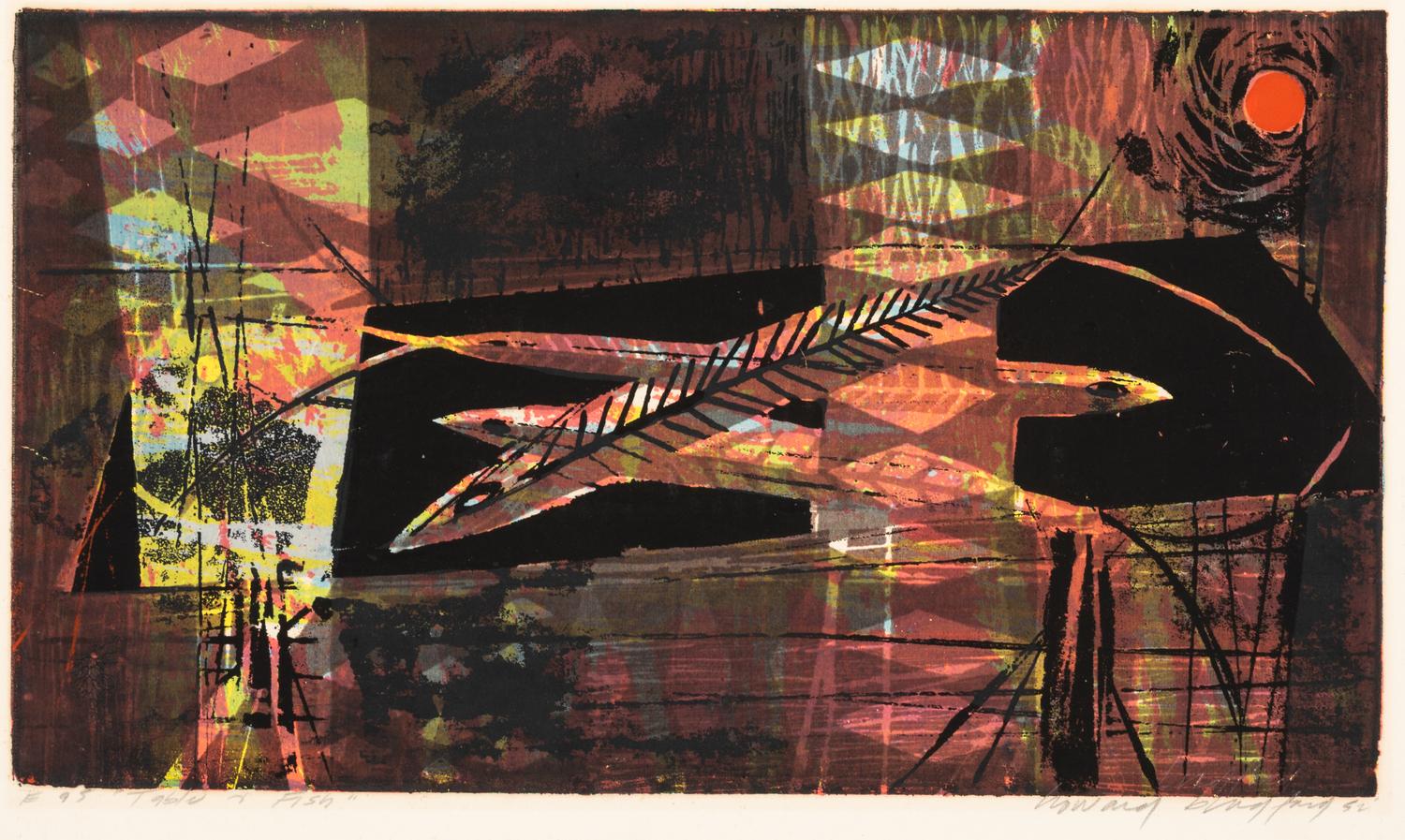 A Group of Works by Various Artists, , including Hunger by Gertrude Quastler (American, 1909-1963), Forest and Flowers by Ivan Rabuzin