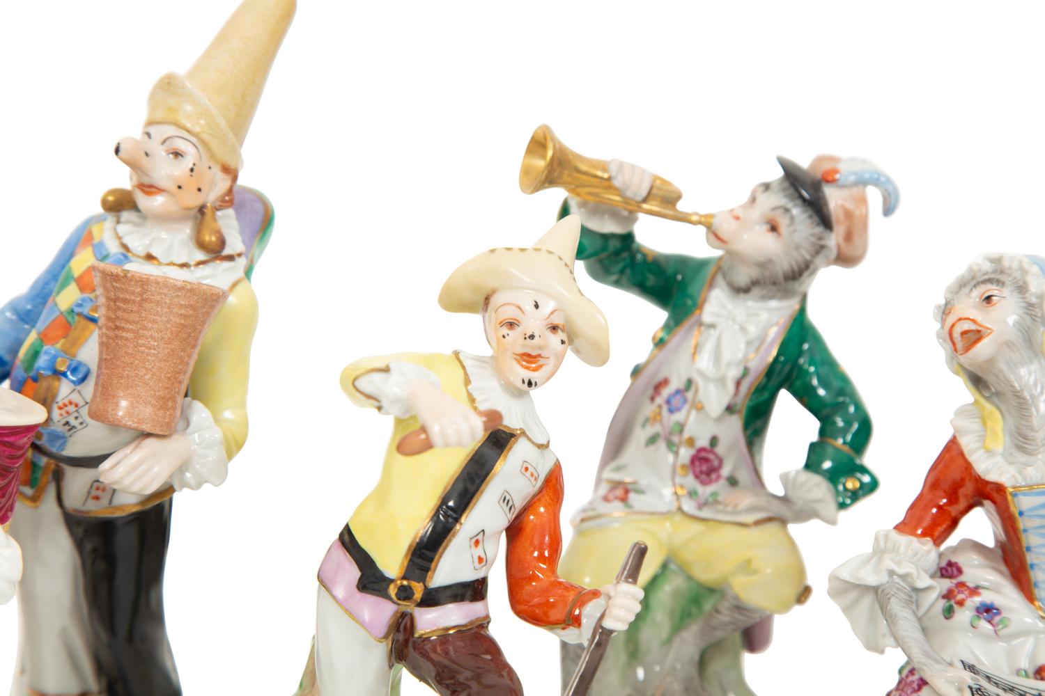 A Large Group of Meissen and Dresden Porcelain Figures