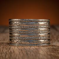 Navajo Stamped Ingot Cuff Bracelet
