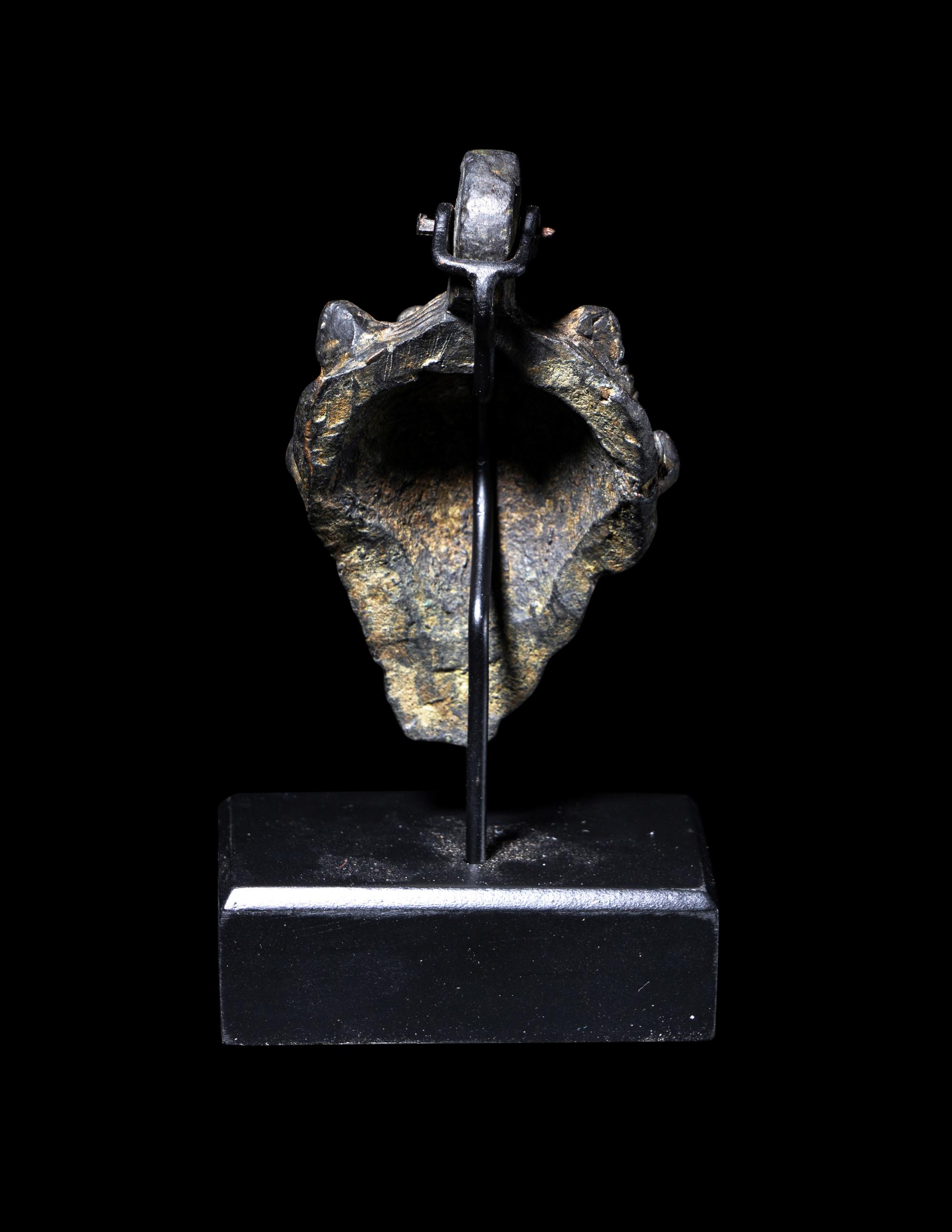 A Roman Bronze Zeus-Ammon Applique
