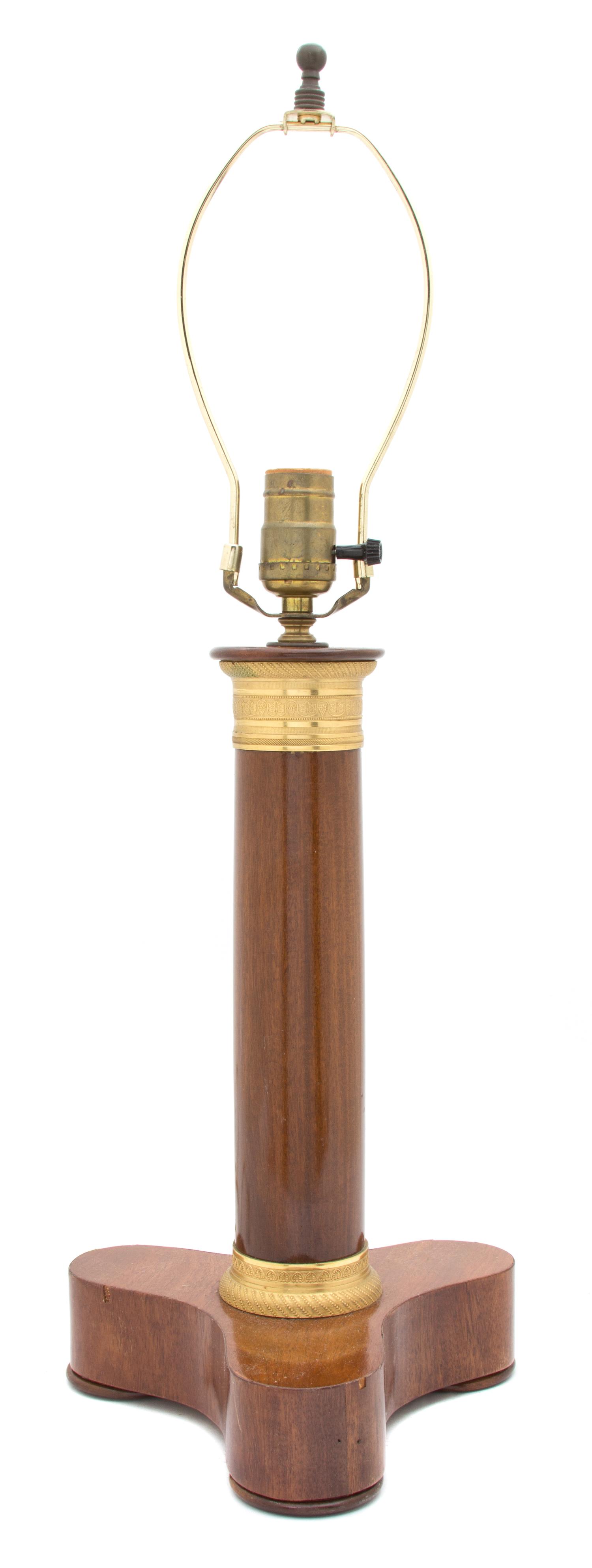 A White Opaline Glass Base Table Lamp Height 21 3/4 inches.
