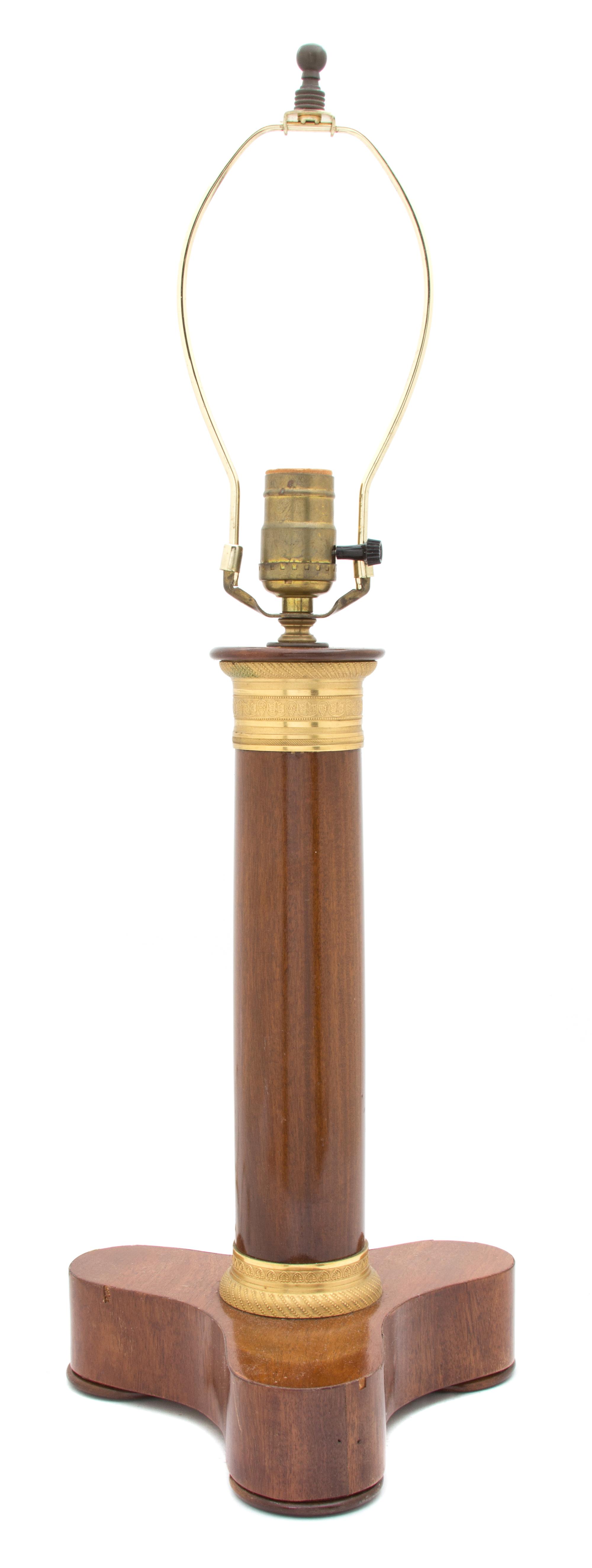 A White Opaline Glass Base Table Lamp Height 21 3/4 inches.