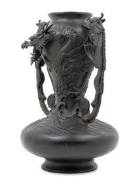 A Japanese Bronze Urn