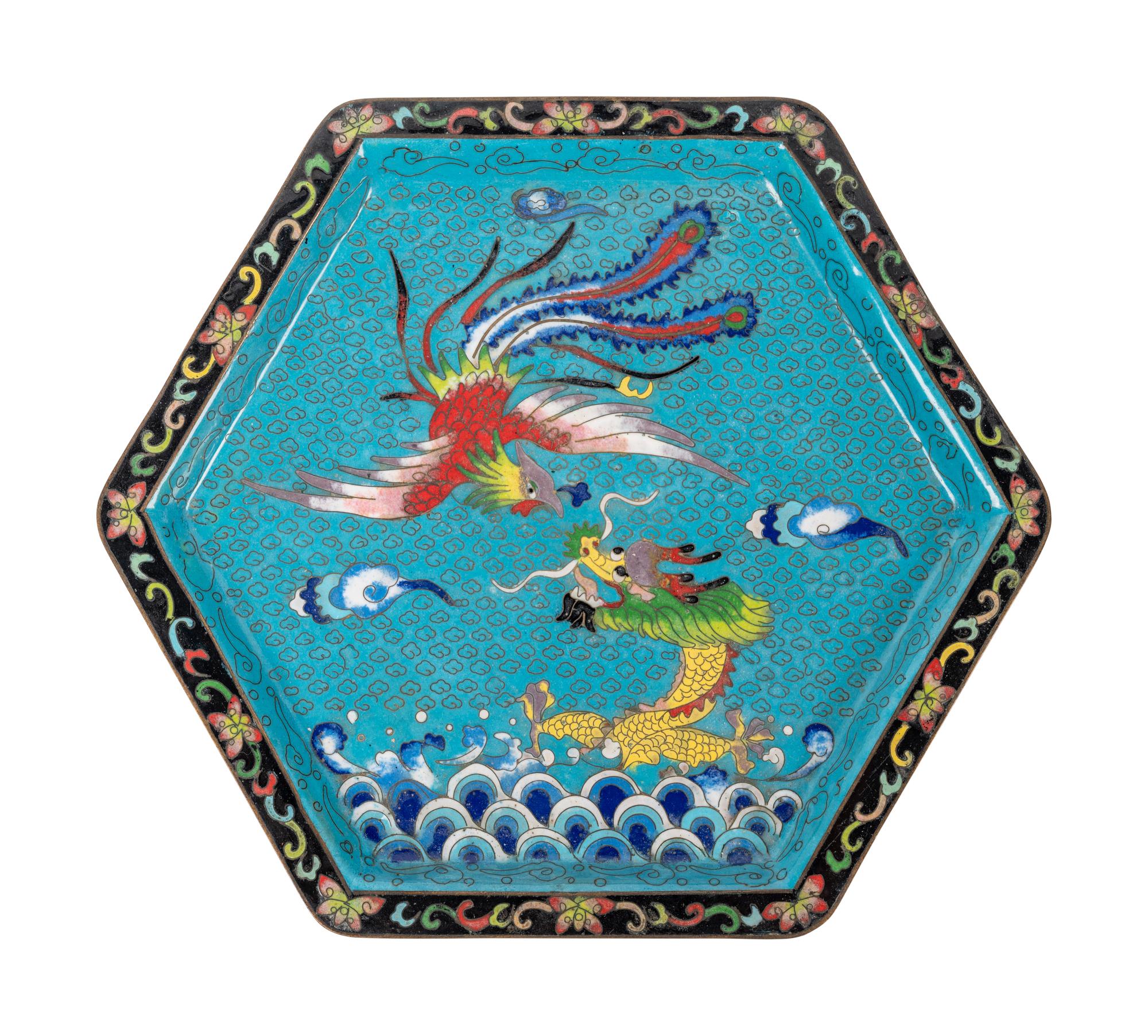 A Chinese Cloisonné Enamel Wine Set