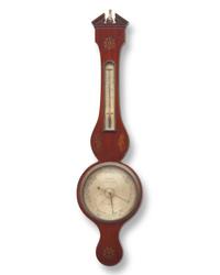 A Regency Inlaid Mahogany Wheel Barometer