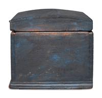 A Country Blue-Painted Pine Dome-Top Chest or Document Box