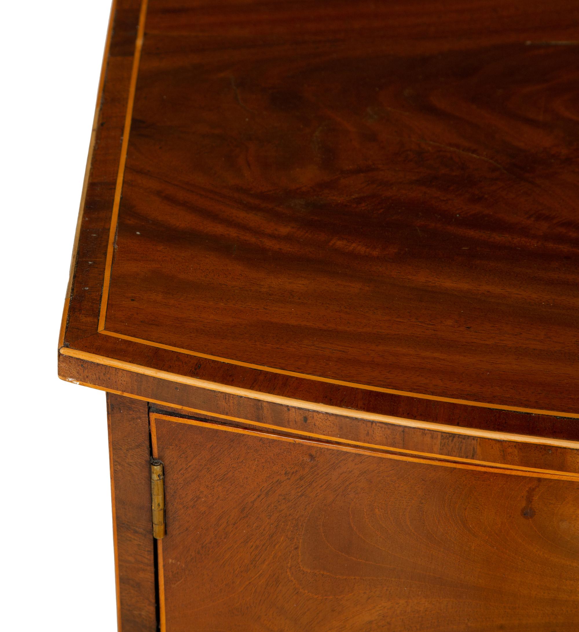 A Regency Style Mahogany Bow Front Side Cabinet