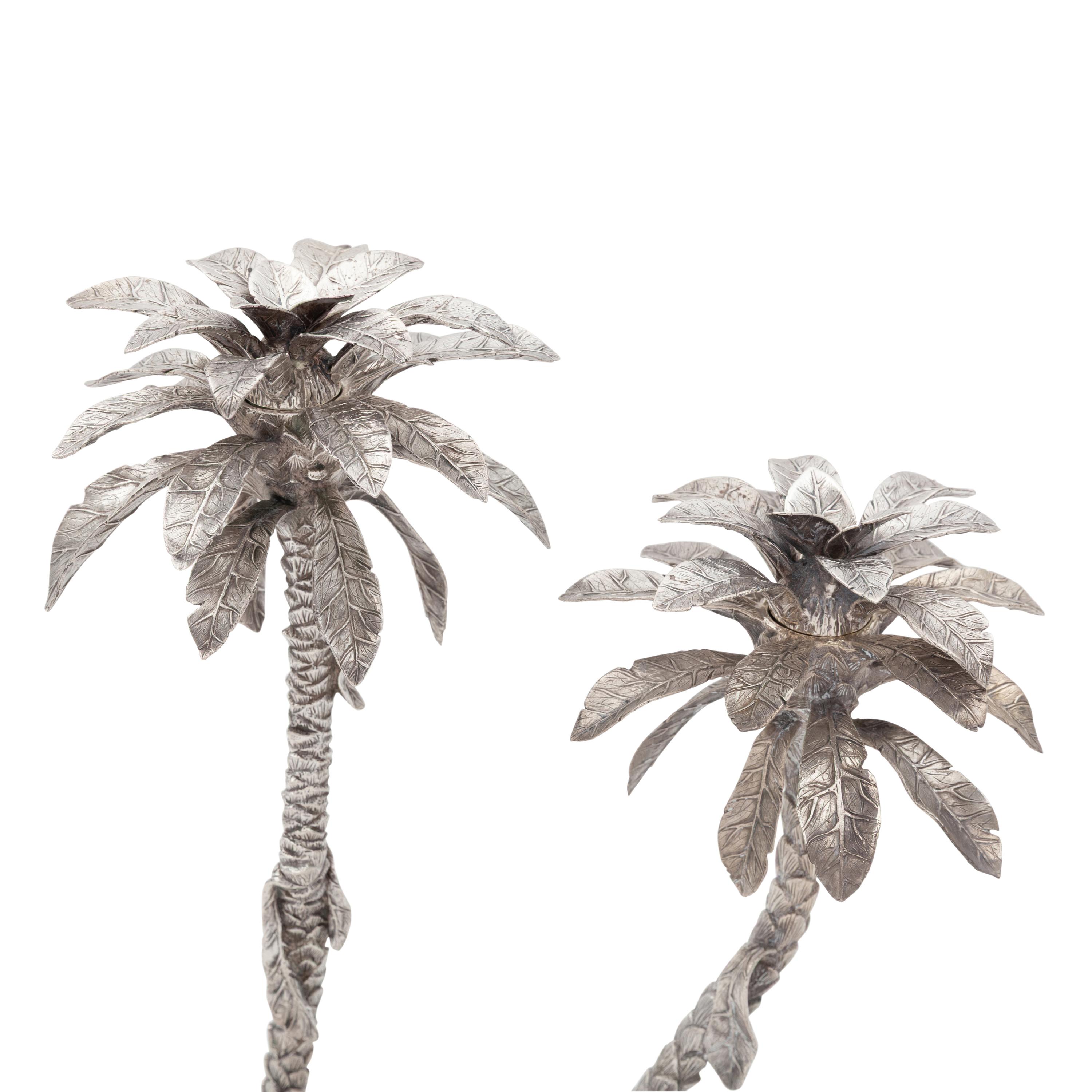 Patrick Mavros (London and Harare, Zimbabwe, Est. 1978) — Two Equatorial Palm Tree Candle Holders, 1996