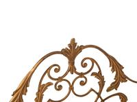 A Pair of Continental Gilt Bronze Chenets and an Associated Fire Screen