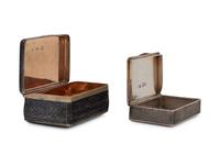 Two Russian Niello Silver Snuff Boxes