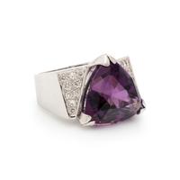 AMETHYST AND DIAMOND RING