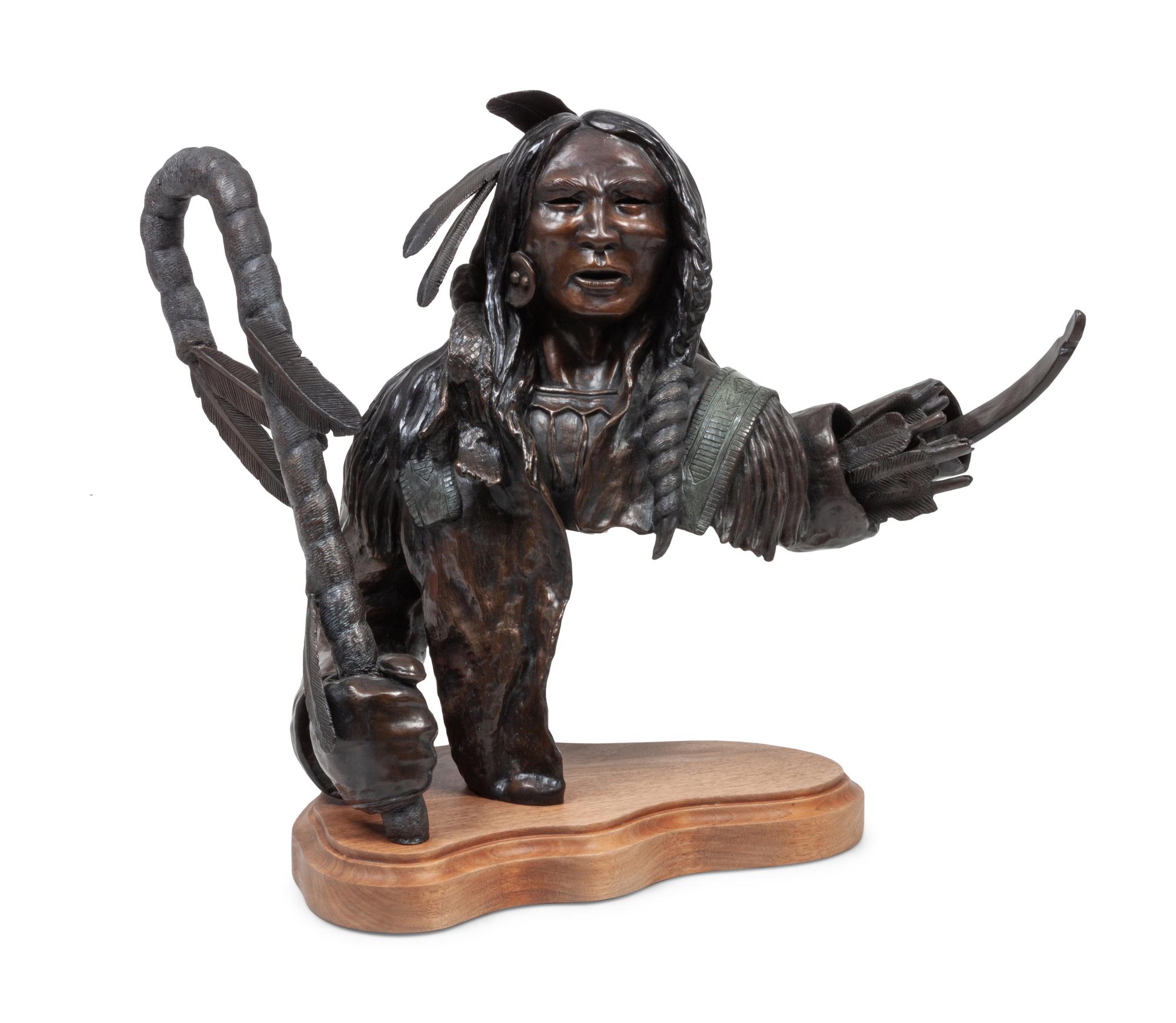 Indian with Staff , edition 2/30