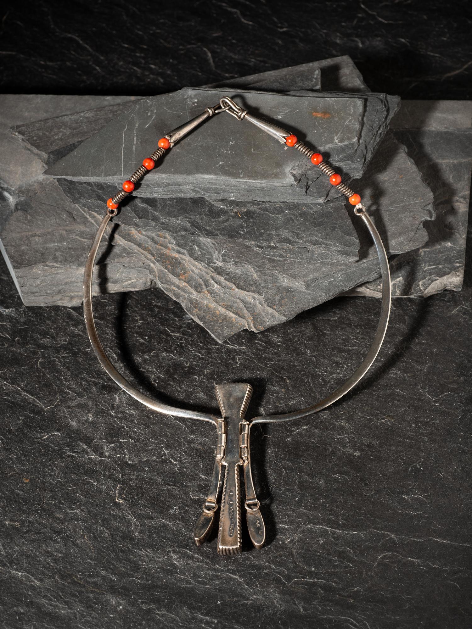 Award Winning Sterling Silver Ram's Horn Necklace