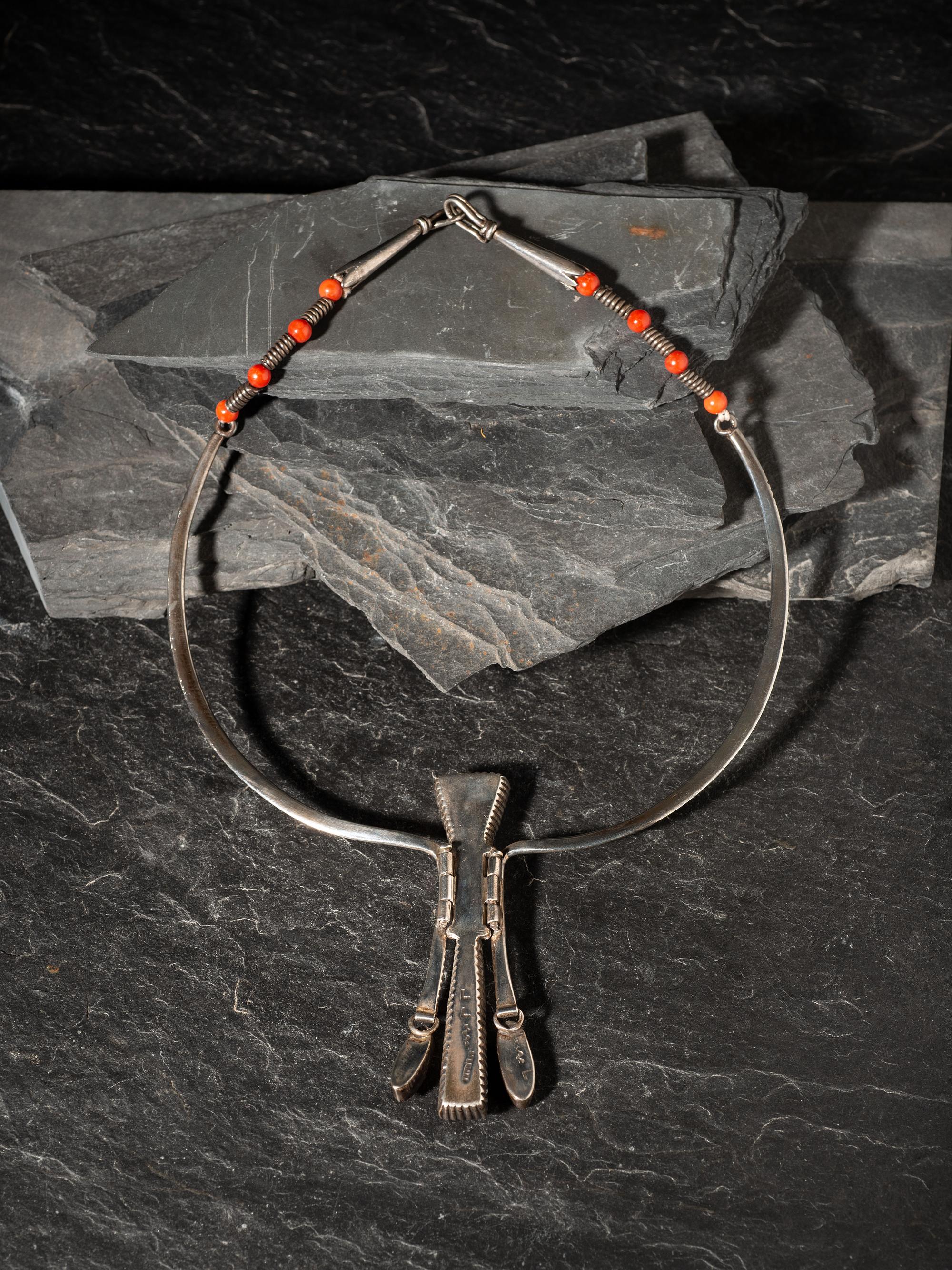 Award Winning Sterling Silver Ram's Horn Necklace