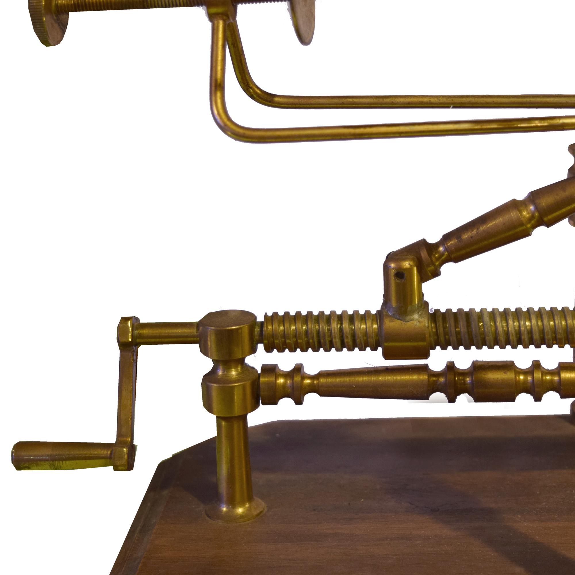 A Continental Brass and Wood Wine Server 15" W x 7.5" D x 15" H — Italy, 19th Century