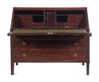 A Louis XVI Mahogany Slant-Front Bureau