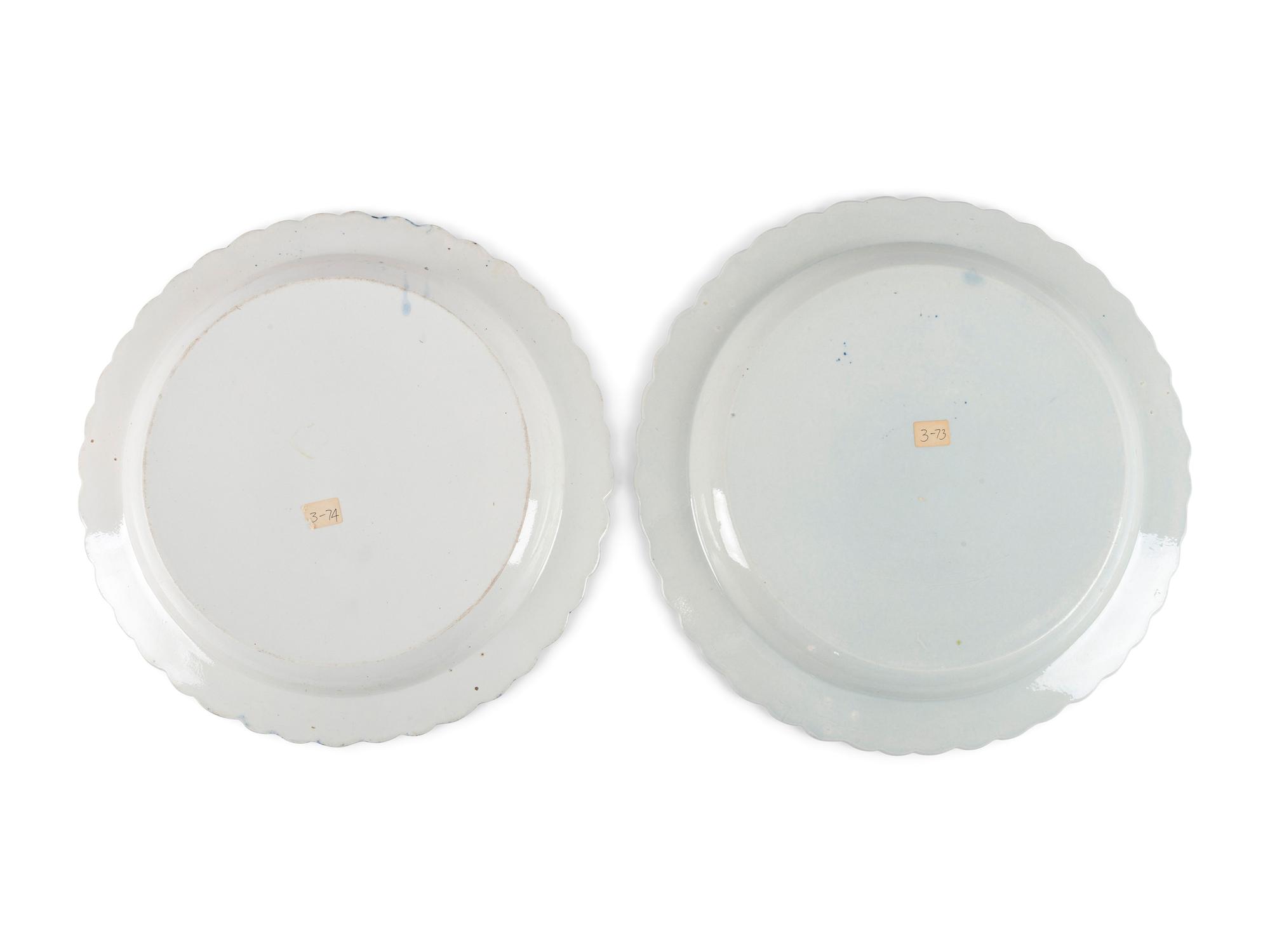 Four English Creamware Chargers