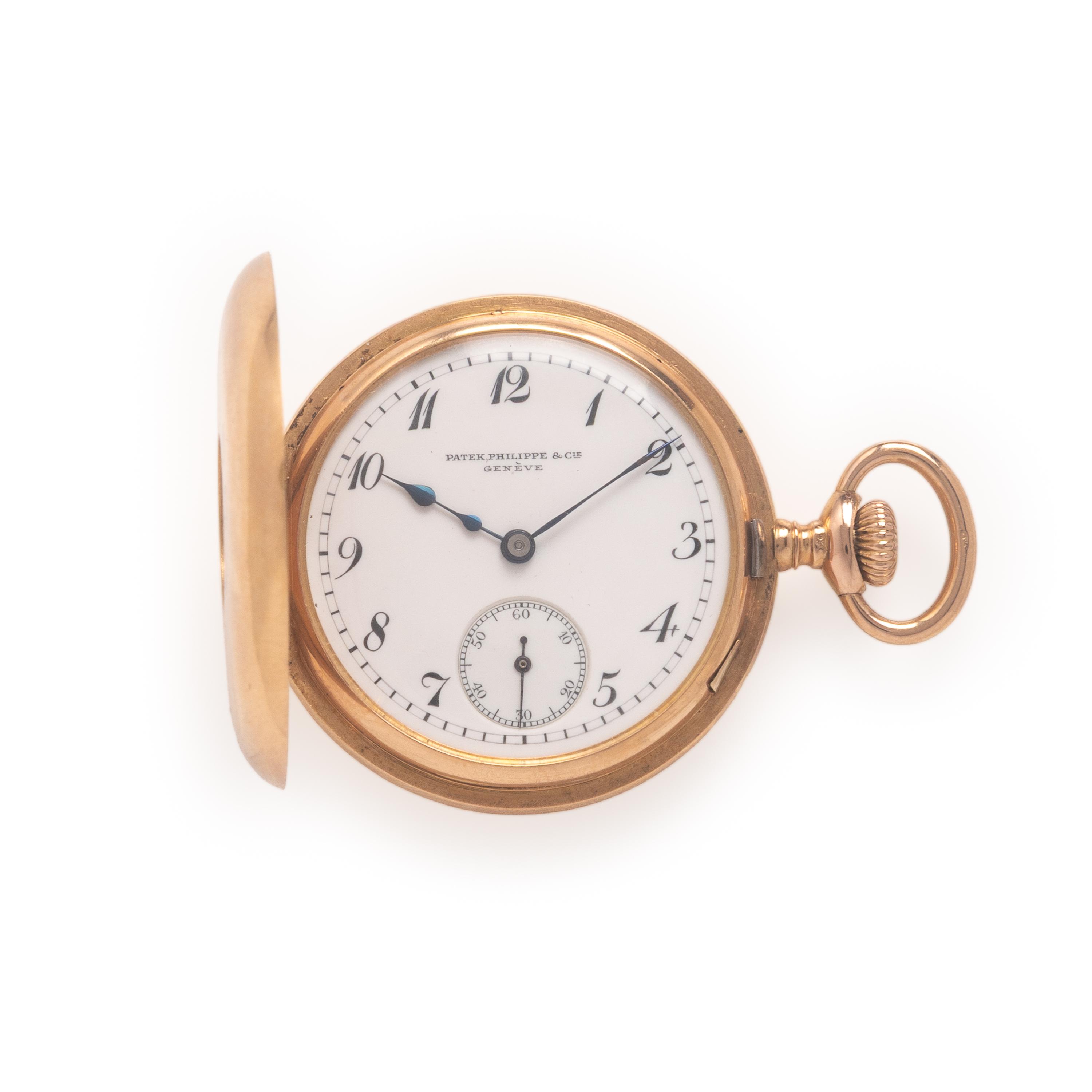 Patek Philippe, 18K Yellow Gold Half Hunter Case Pocket Watch, Circa 1906