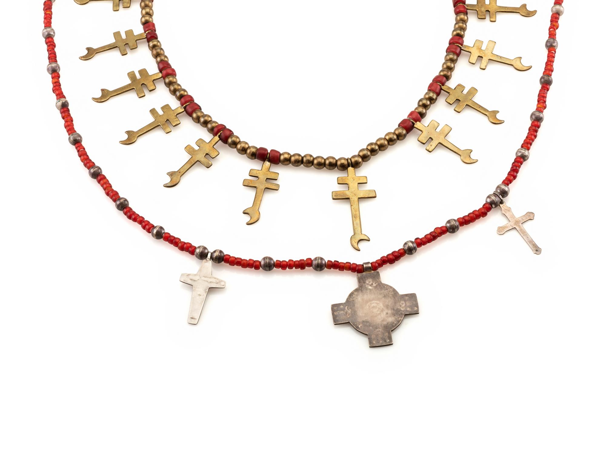Pair of Southwestern Cross Necklaces