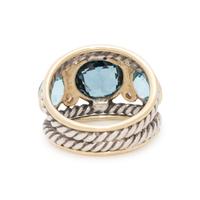 DAVID YURMAN, BLUE TOPAZ AND DIAMOND 'RENAISSANCE' RING