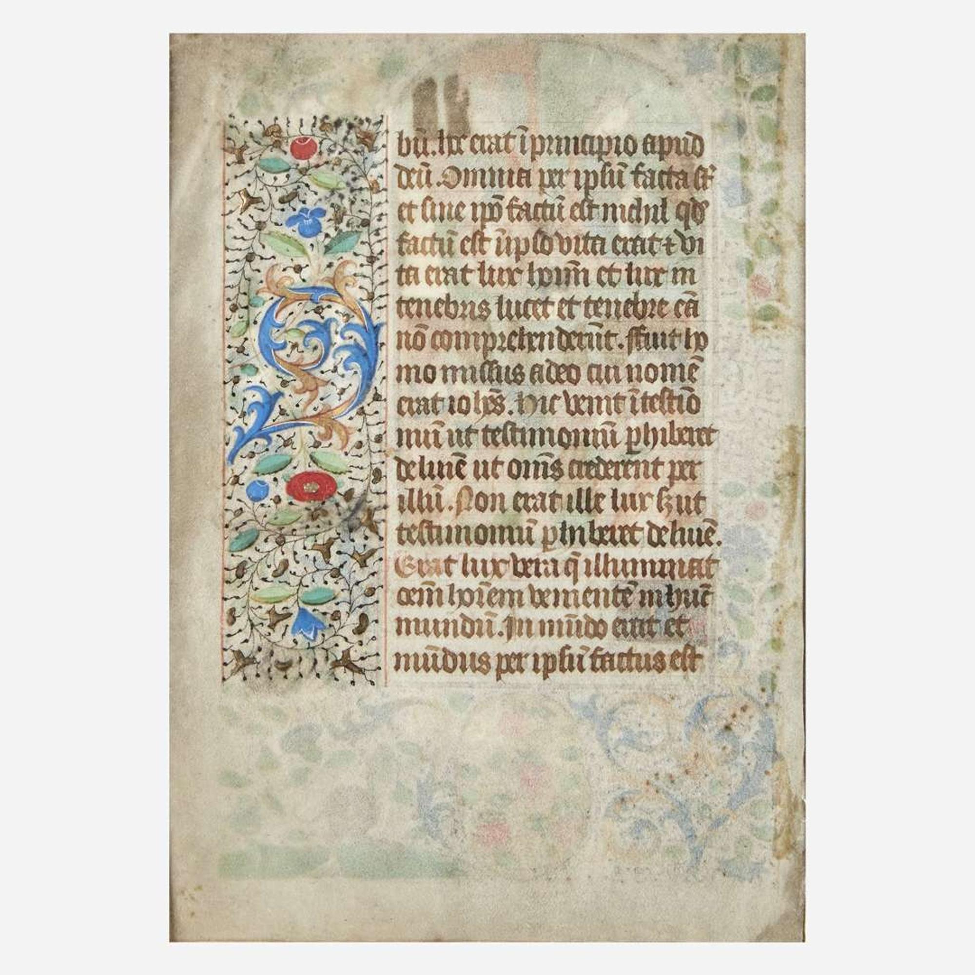 Two Framed Illuminated Manuscript Leaves