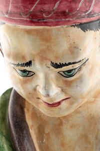 An Italian Polychrome-Glazed Terra Cotta Chinoiserie Figure