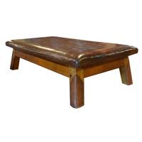 A Wood and Leather Vaulting Bench 67.5" W x 38" D x 20" H — Czech Republic, Circa 1930