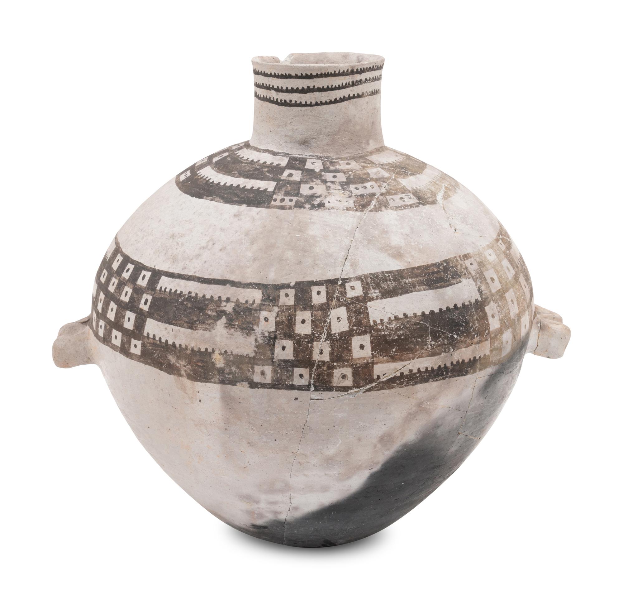 Mesa Verde Black-on-White Pottery Olla