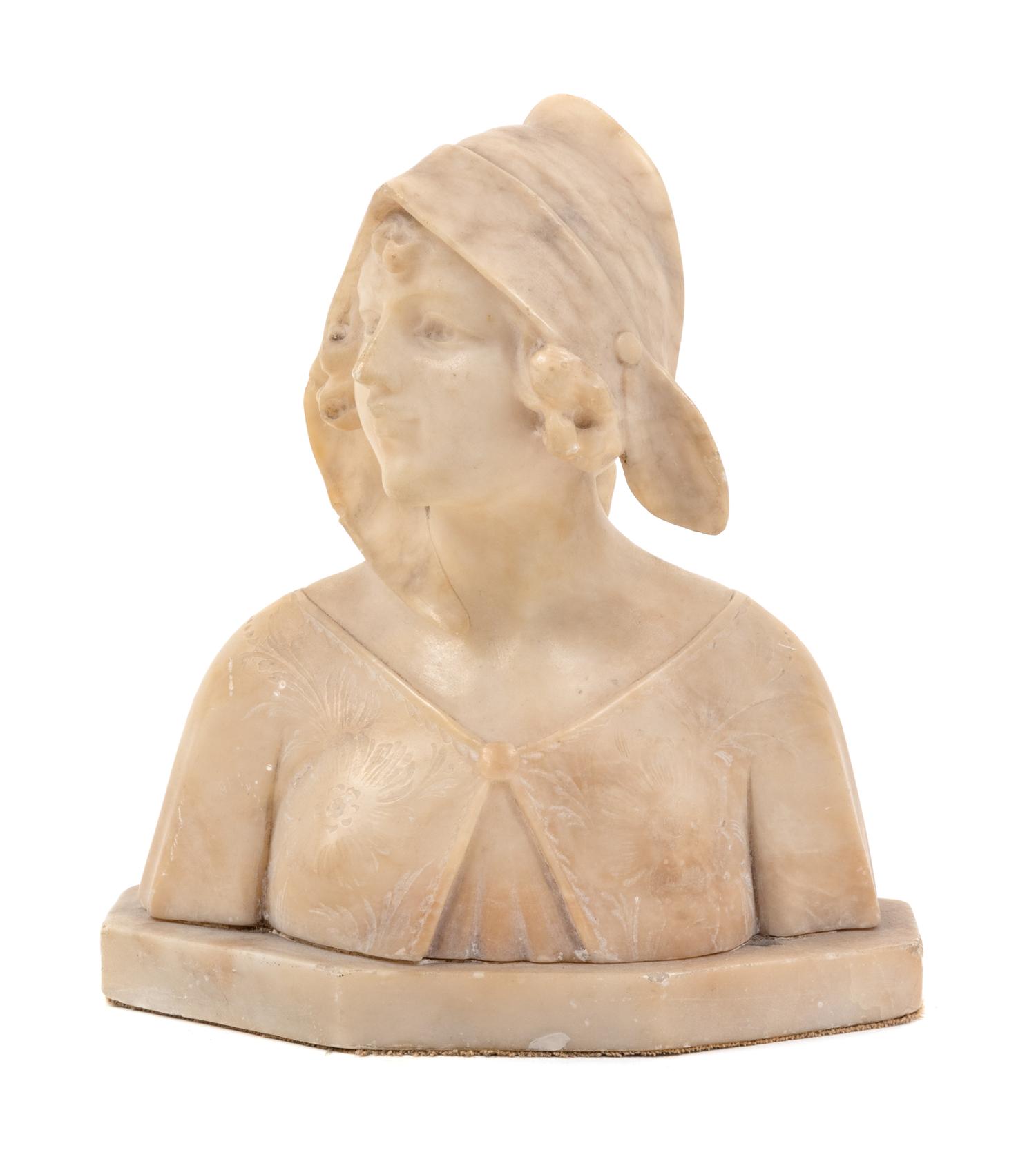 Two Italian Alabaster Busts