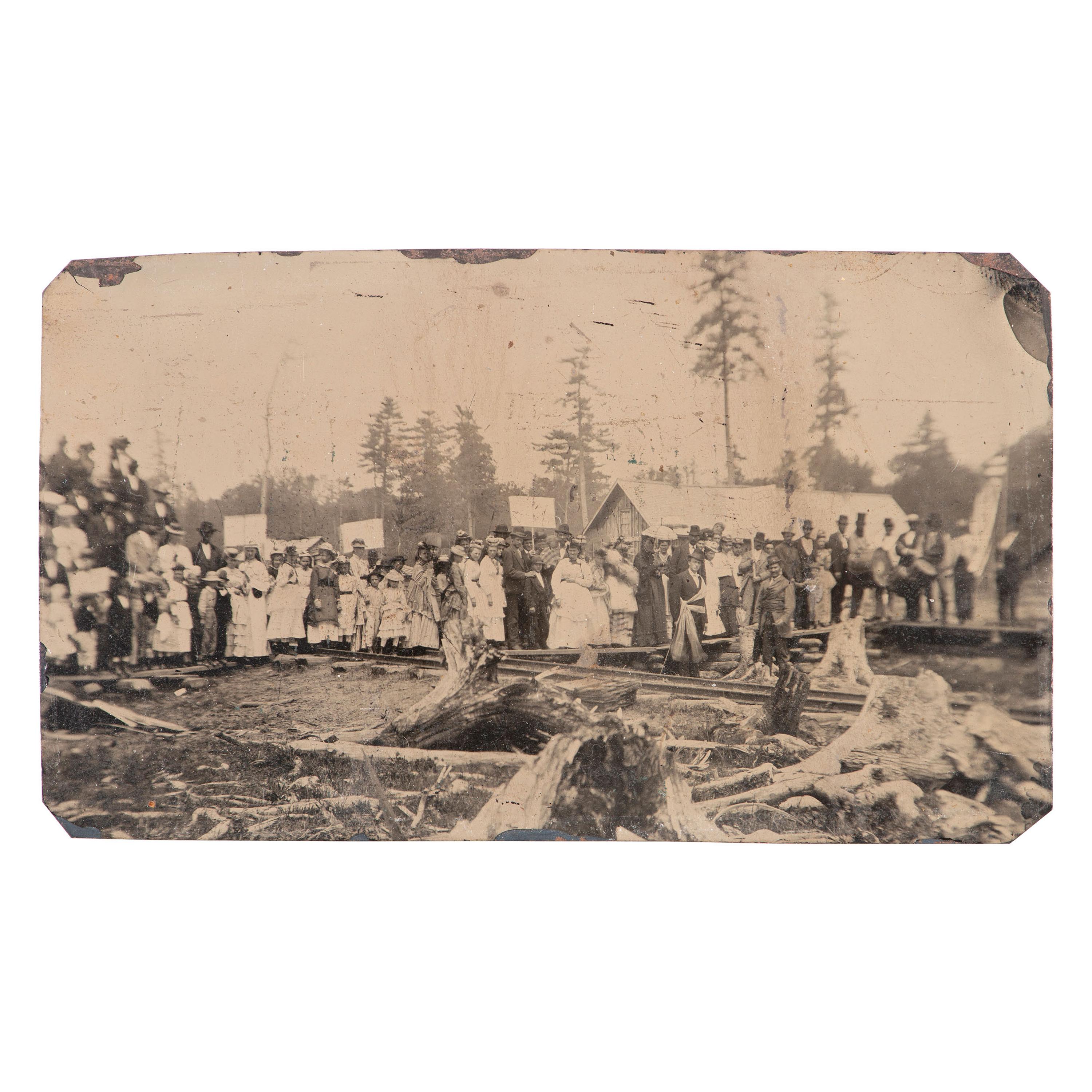 [Early Photography] G roup of 24 Photographs and Ephemera with Railroad Interest
