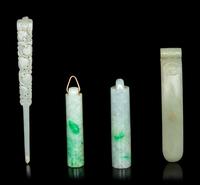 Four Chinese Jade and Jadeite Jewlery
