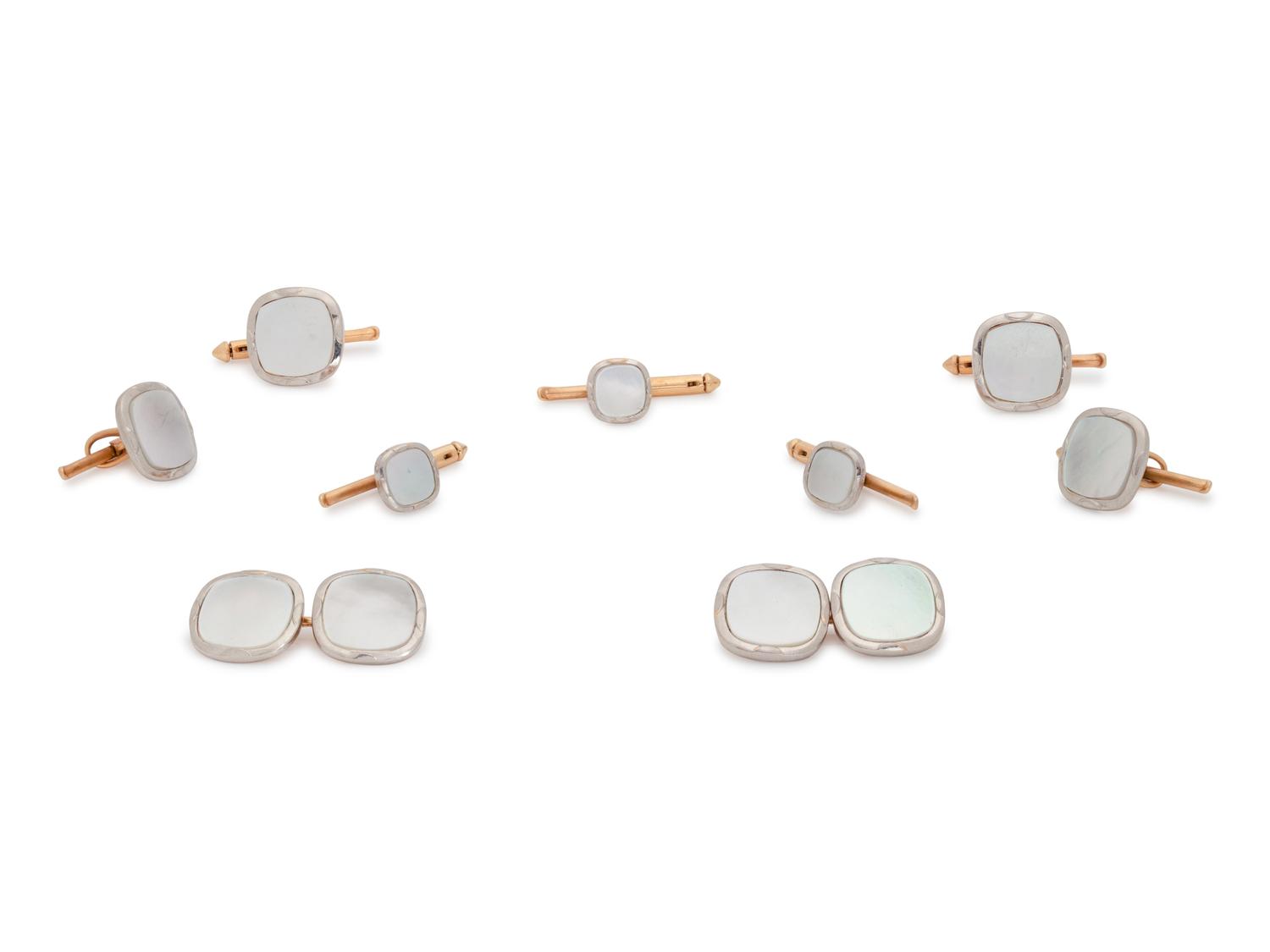 LARTER & SONS, MOTHER-OF-PEARL DRESS SET