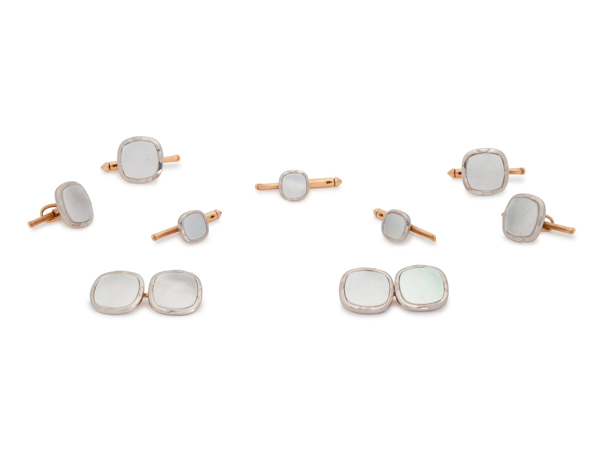 LARTER & SONS, MOTHER-OF-PEARL DRESS SET