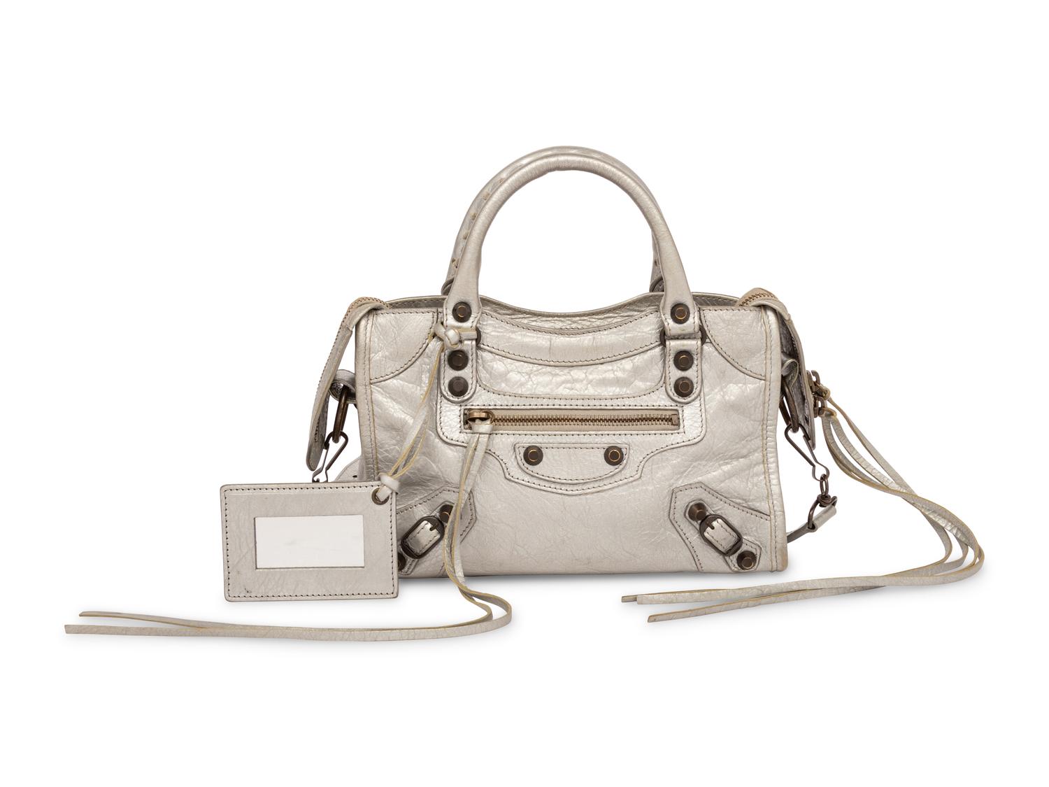 Balenciaga Mini Silver City Bag, 2014