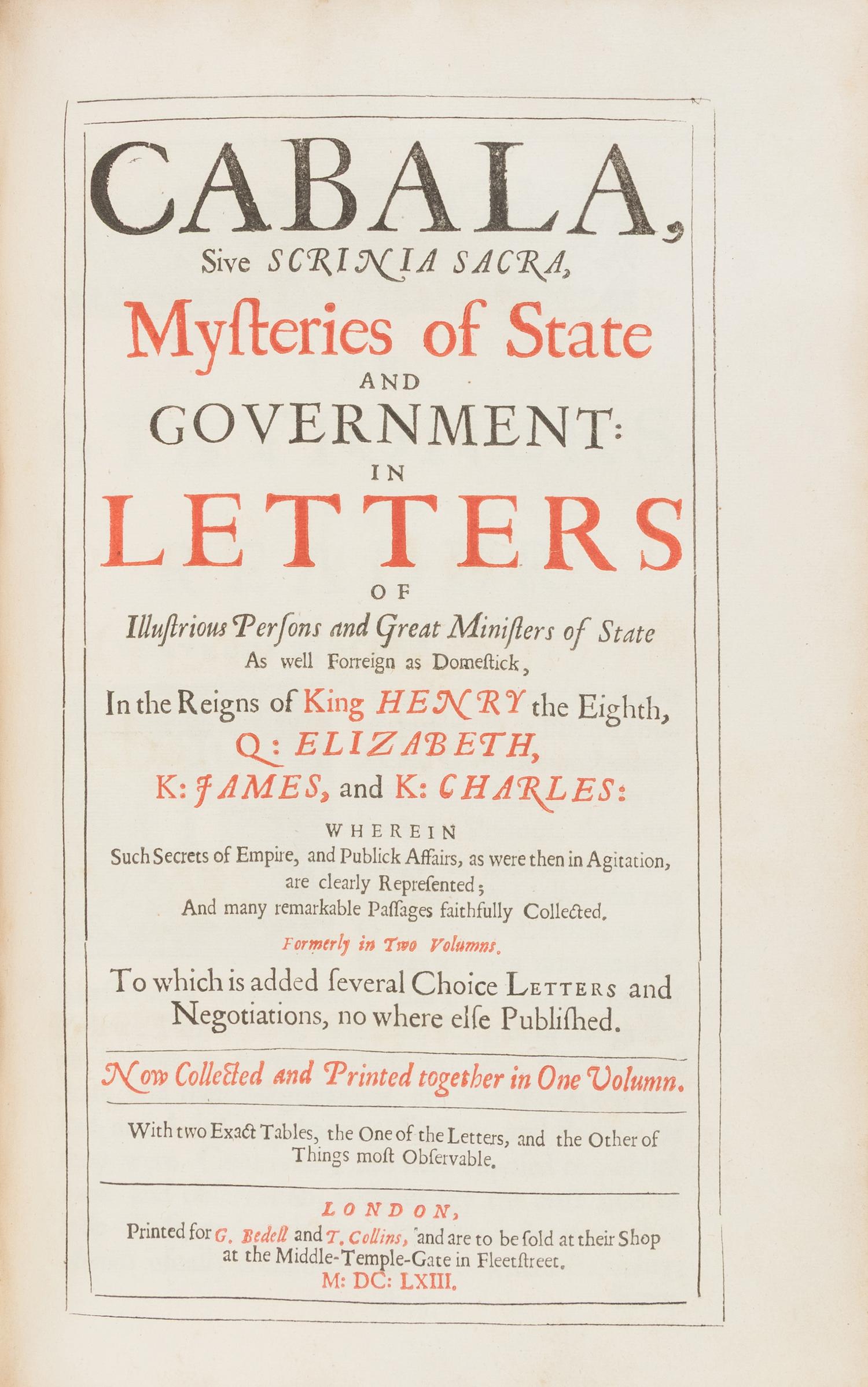 [British Isles] Digges, Sir Dudley. The Compleat Ambassador...