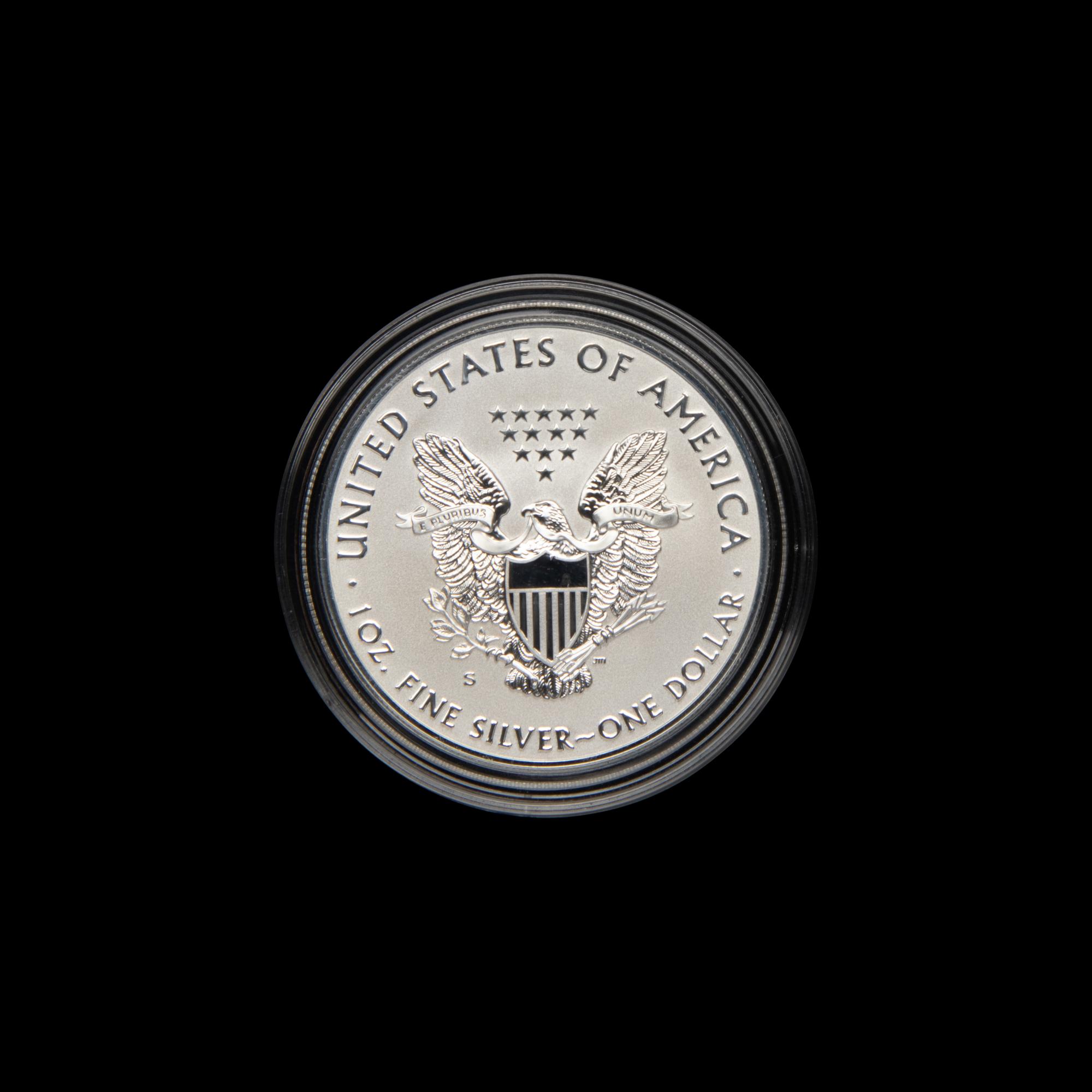 A 2019-S Silver Eagle Enhanced Reverse Proof $1 Coin