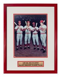 A 1970s Cincinnati Reds Big Red Machine Signed Autograph Large Photo Display (JSA Letter)