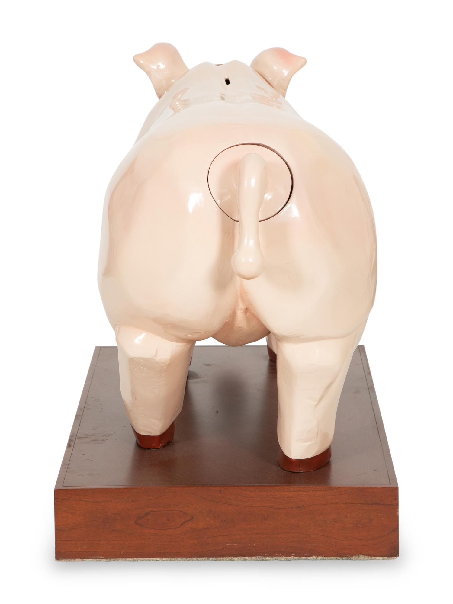 A FAO Schwarz Life Size Wilbur Piggy Bank