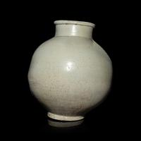 A Korean White Glazed Jar, Joseon Dynasty, 18th Century