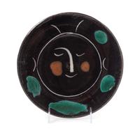 Pablo Picasso, (Spanish, 1881-1973), Black Face Plate, 1948