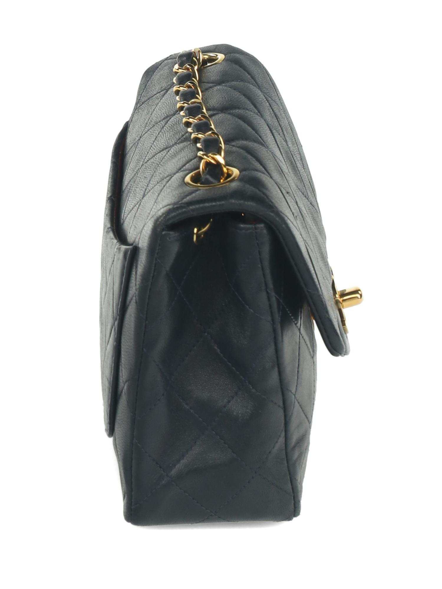 Chanel Mini Classic Flap Bag in Navy Lambskin